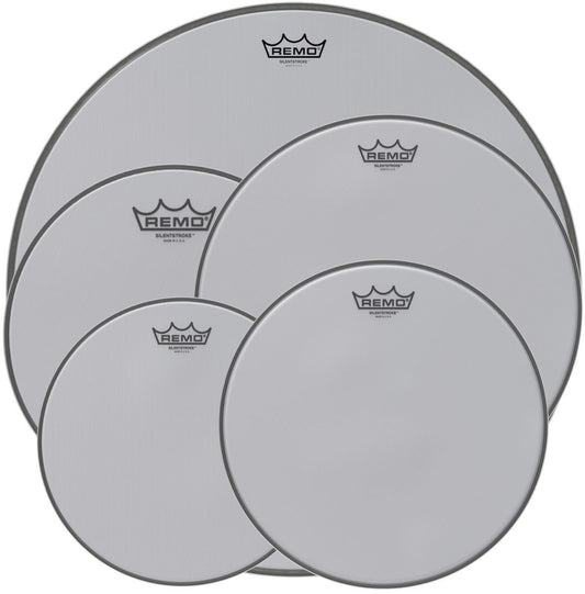 Remo Silent Stroke Mesh Rock Pack 22 10 12 16 14 snr Drum Head Skins