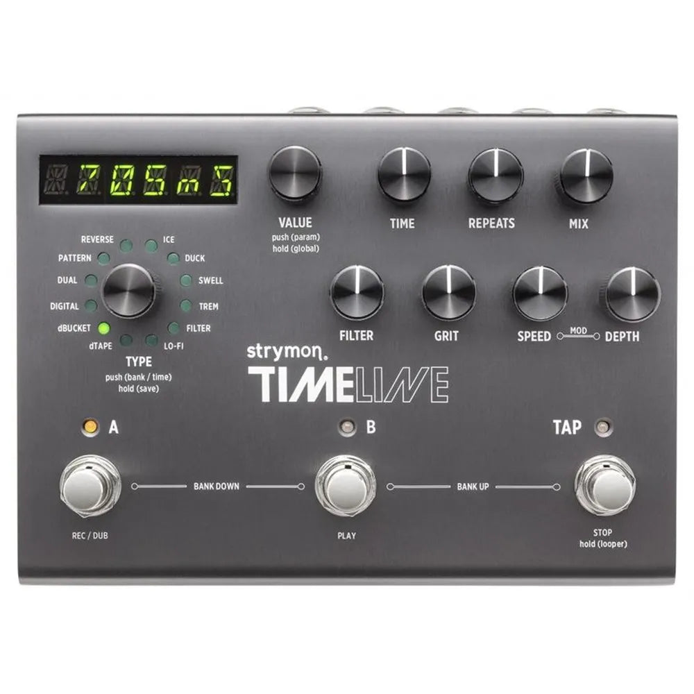 Strymon TimeLine Multi Delay Pedal with 12 Delay Machines, 200 Presets, MIDI Control, and 30-Second Looper