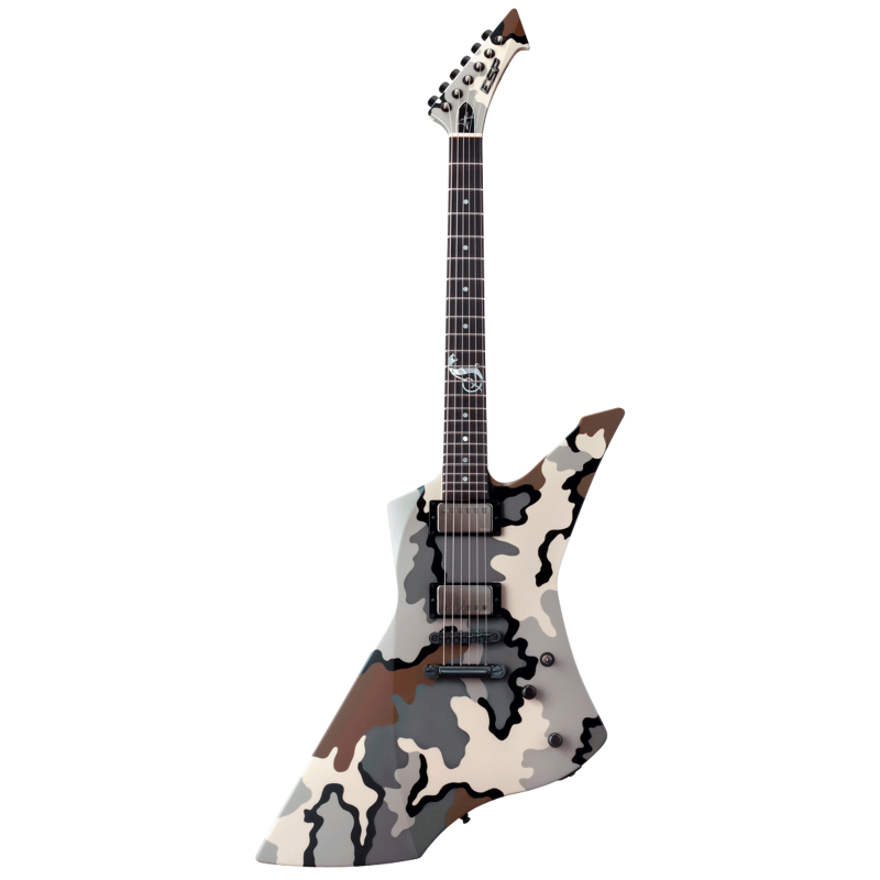 ESP James Hetfield Snakebyte Camo Electric Guitar with Hardshell Case and Certificate of Authenticity