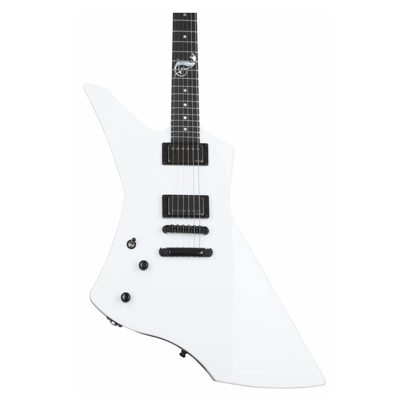 ESP James Hetfield Snakebyte Snow White Left-Handed Electric Guitar with Hardshell Case — view 2