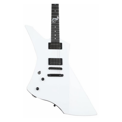ESP James Hetfield Snakebyte Snow White Left-Handed Electric Guitar with Hardshell Case — view 2