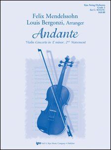 Andante Concerto for Violin in E Minor, 2nd Mvt - String Orchestra Arrangement