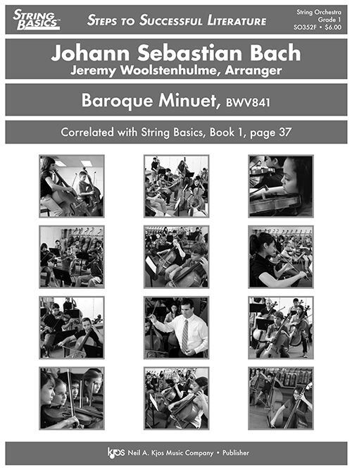 Baroque Minuet BWV841 Score for String Orchestra