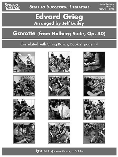 Gavotte (from Holberg Suite), Op. 40 - Score for String Orchestra