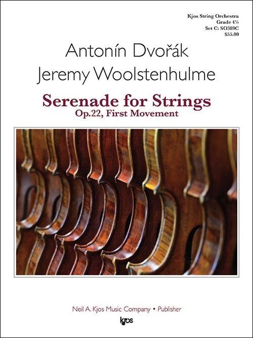 Serenade for Strings Op. 22 Movement 1 - Score and Parts by Jeremy Woolstenhulme, String Orchestra, 44 Pages, Publisher: Neil A. Kjos Music Company