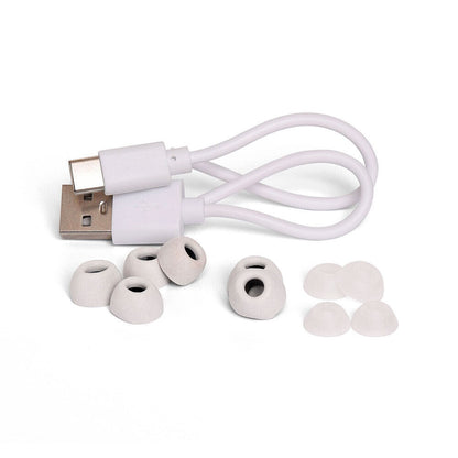 Soho W1 True Wireless Stereo Bluetooth Earbuds with Charging Case in White — view 4
