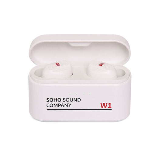 Soho W1 True Wireless Stereo Bluetooth Earbuds with Charging Case in White