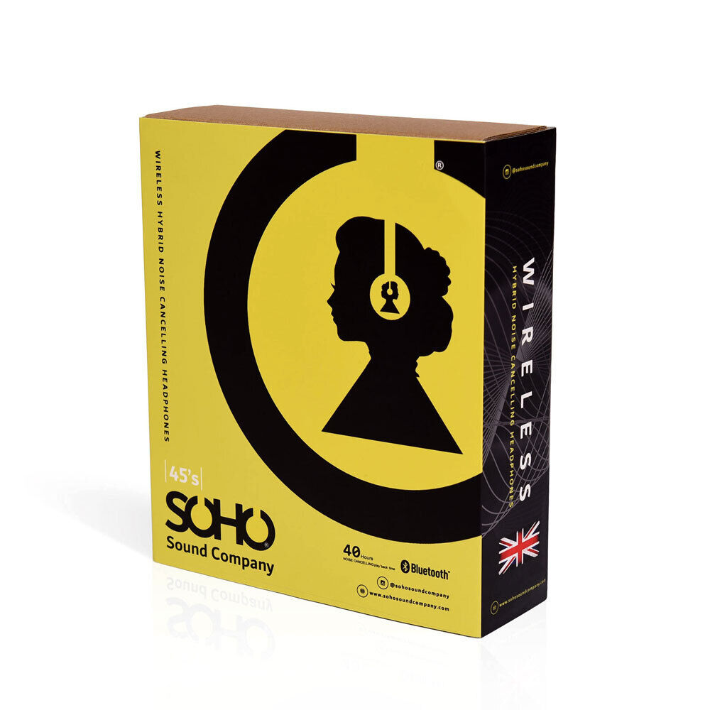 SOHO 45's Wireless Bluetooth Hybrid Noise Cancelling Headphones - Black — view 5
