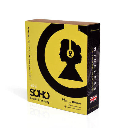 SOHO 45's Wireless Bluetooth Hybrid Noise Cancelling Headphones - Black — view 5