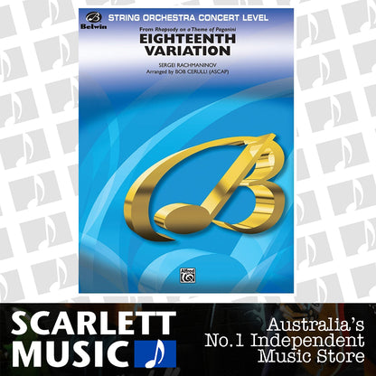 Eighteenth Variation String Orchestra Arr Cerulli — view 2