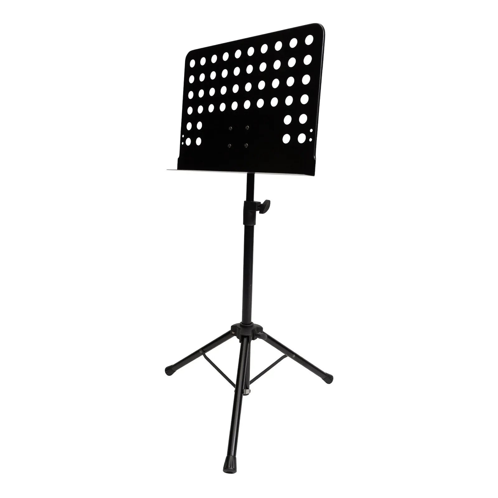 SoundArt Orchestral Music Stand - Black, Heavy-Duty, Height Adjustable Tripod Base, Steel Desk 35cm(h) x 47cm(w)