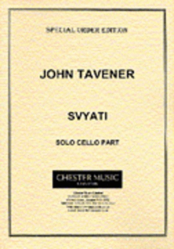 Tavener Svyati Cello Part