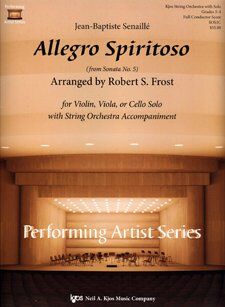 Allegro Spiritoso for String Orchestra by Neil A. Kjos Music Company, 51 Pages, D Minor with Multiple Solo Options