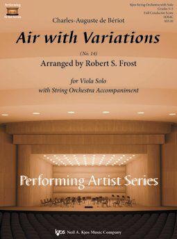Air With Variations No. 14 for Viola/String Orchestra, Grade 5 Solo, Grade 3 Orchestra, C Major, 3:10 Duration, 50 Pages