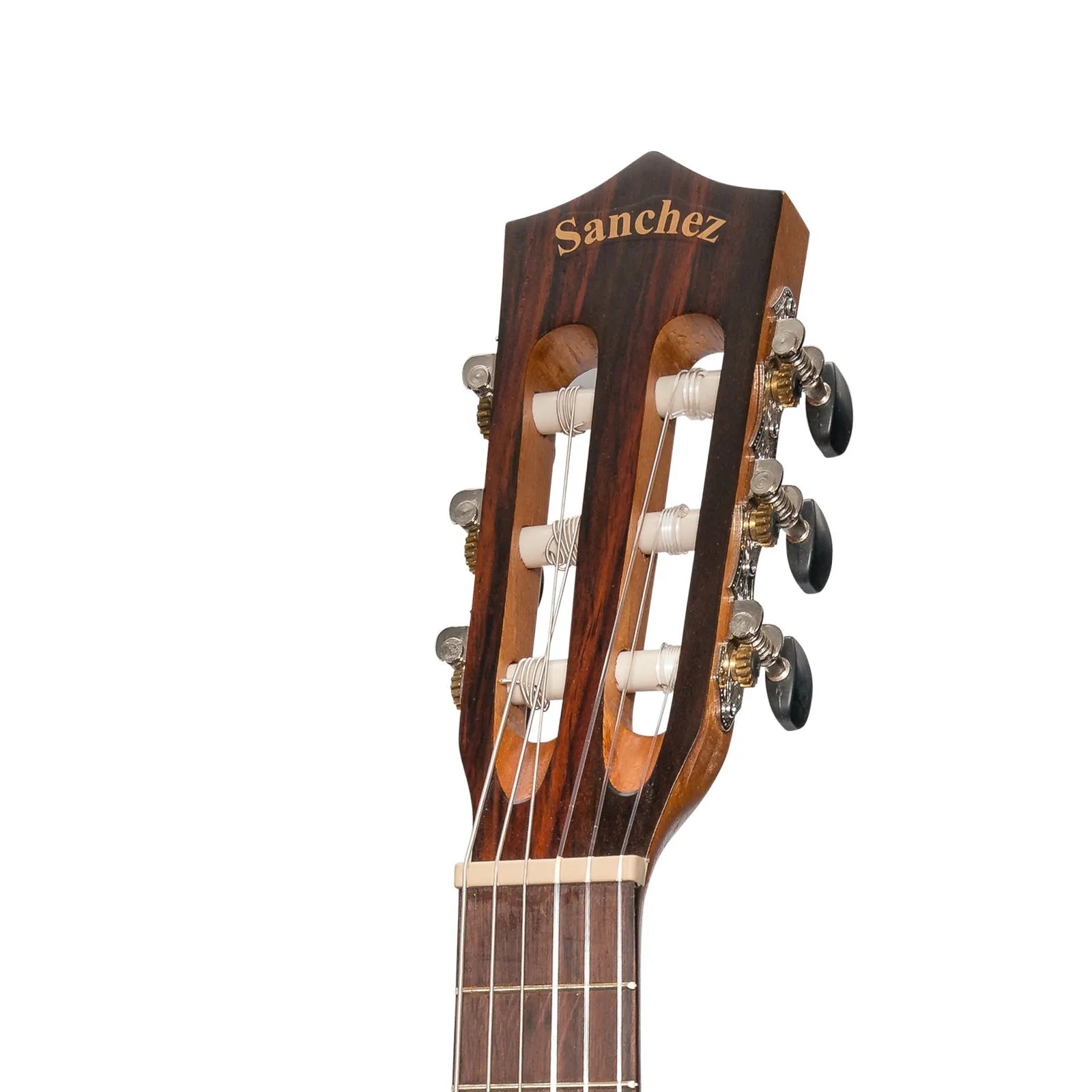 Sanchez 1/4 Size Student Classical Guitar Pack with Gig Bag, Tuner, Picks, Strap - Spruce/Rosewood — view 6