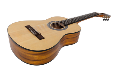 Sanchez 1/2 Size Student Classical Guitar Pack with Gig Bag, Tuner, Picks, and Strap - Natural Finish — view 4