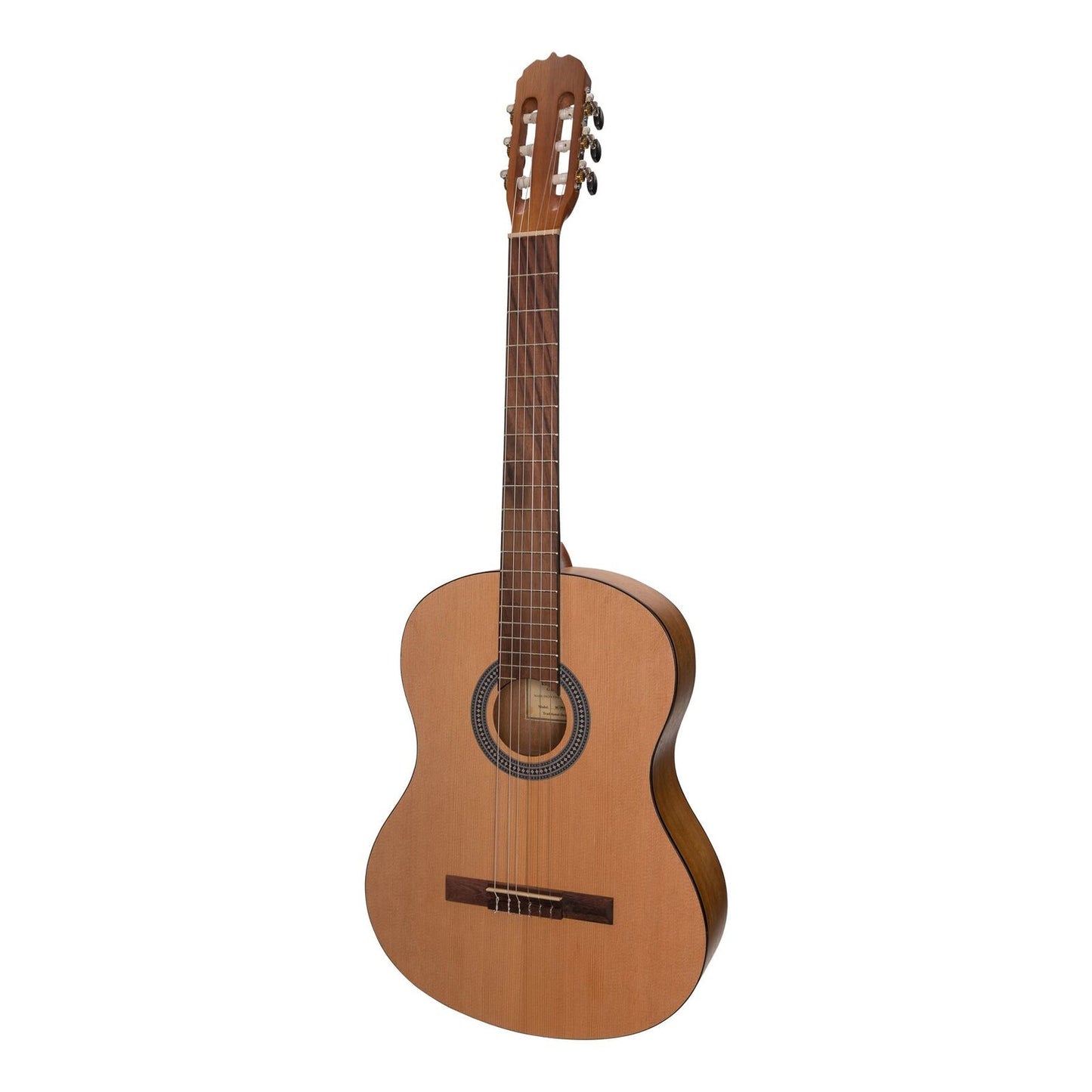 Sanchez Full-Size Student Classical Guitar Pack - Spruce/Acacia with Gig Bag, Tuner, Picks, Strap, Natural Finish — view 2