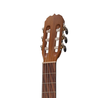 Sanchez Full-Size Student Classical Guitar Pack - Spruce/Acacia with Gig Bag, Tuner, Picks, Strap, Natural Finish — view 6