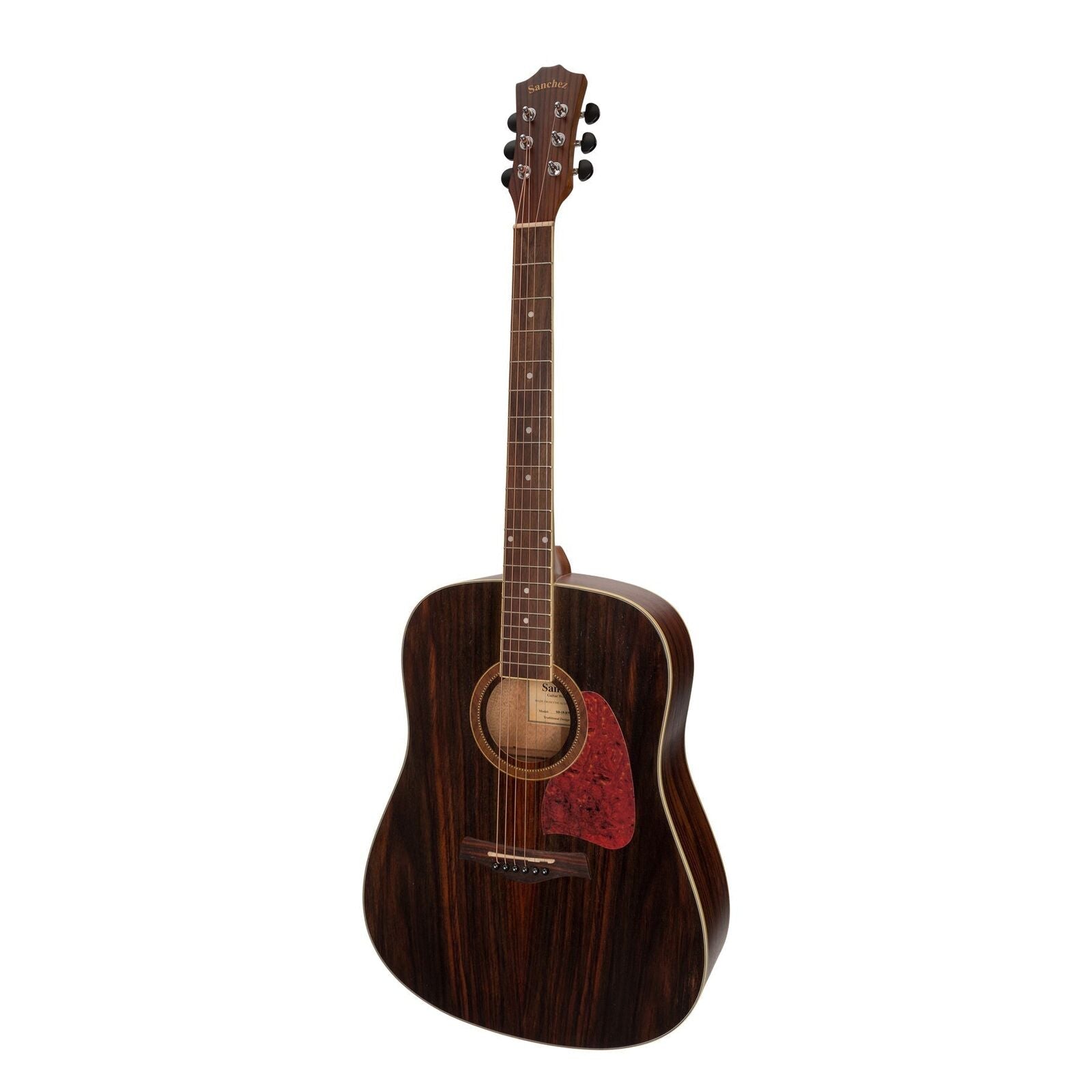 Sanchez SP-D2-RWD Acoustic Dreadnought Guitar Pack with Gig Bag and Tuner, Natural Satin Finish — view 2