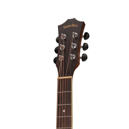 Sanchez Acoustic Dreadnought Guitar Pack with Gig Bag, Tuner, Picks, and Strap - Natural Satin — view 6