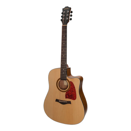 Sanchez Acoustic-Electric Dreadnought Cutaway Guitar Pack - Spruce/Acacia, Model SP-D4-SA, Complete Beginners Pack with Accessories — view 2