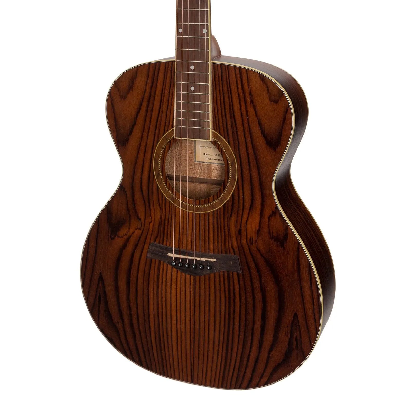 Sanchez Small Body Acoustic Guitar Pack with Rosewood Finish, Gig Bag, Tuner, Picks, and Strap, Model SP-F2-RWD — view 4