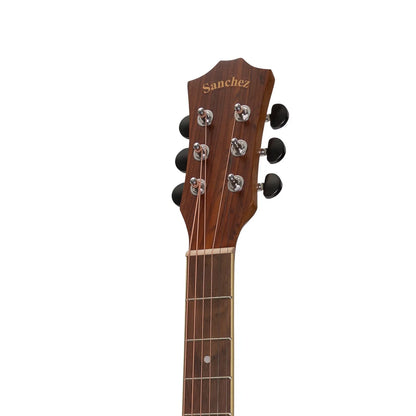 Sanchez Small Body Acoustic Guitar Pack with Rosewood Finish, Gig Bag, Tuner, Picks, and Strap, Model SP-F2-RWD — view 6