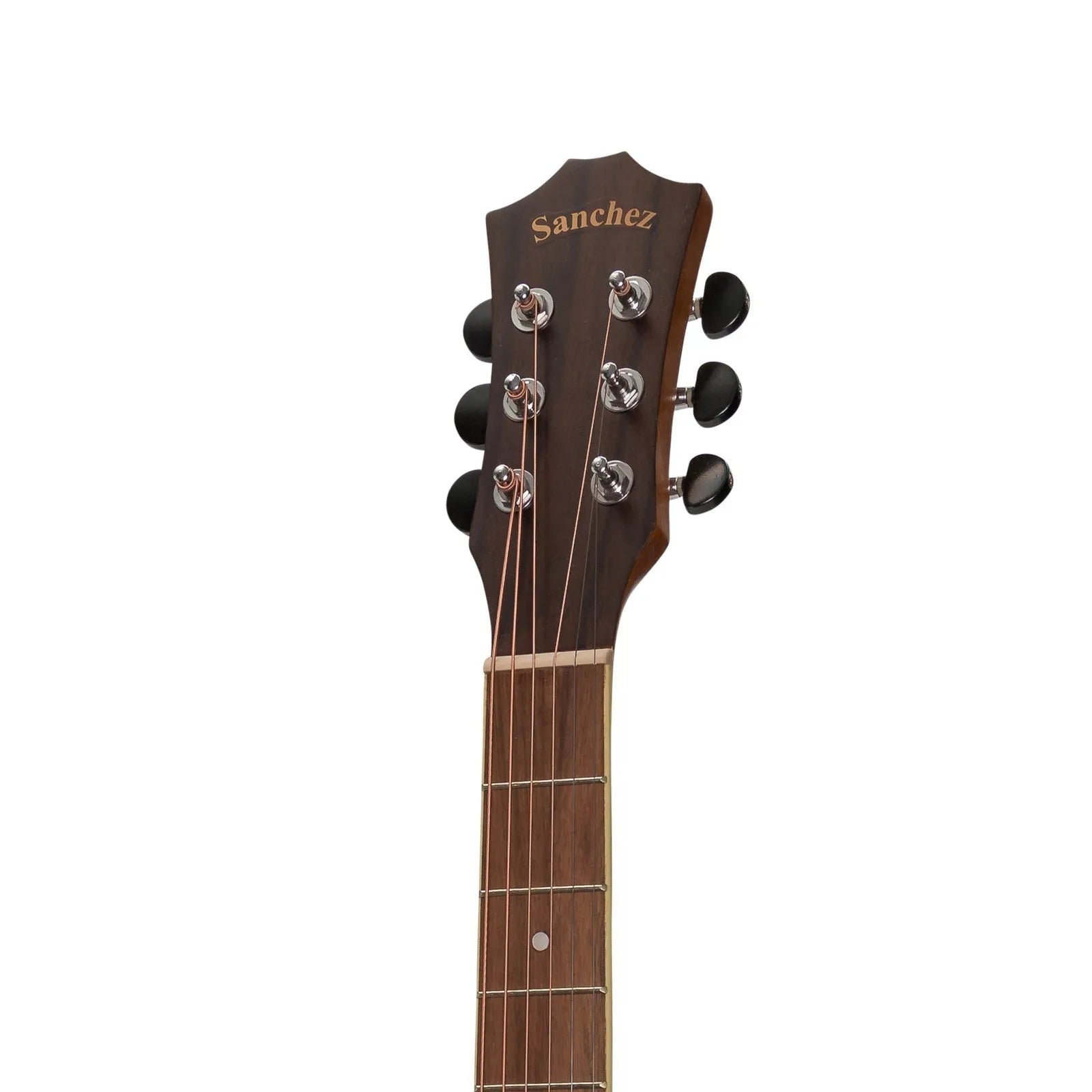 Sanchez Acoustic-Electric Small Body Guitar Pack SP-F2ET-RWD with K2T Pickup, Natural Satin Finish, Includes Gig Bag, Picks, and Strap — view 6