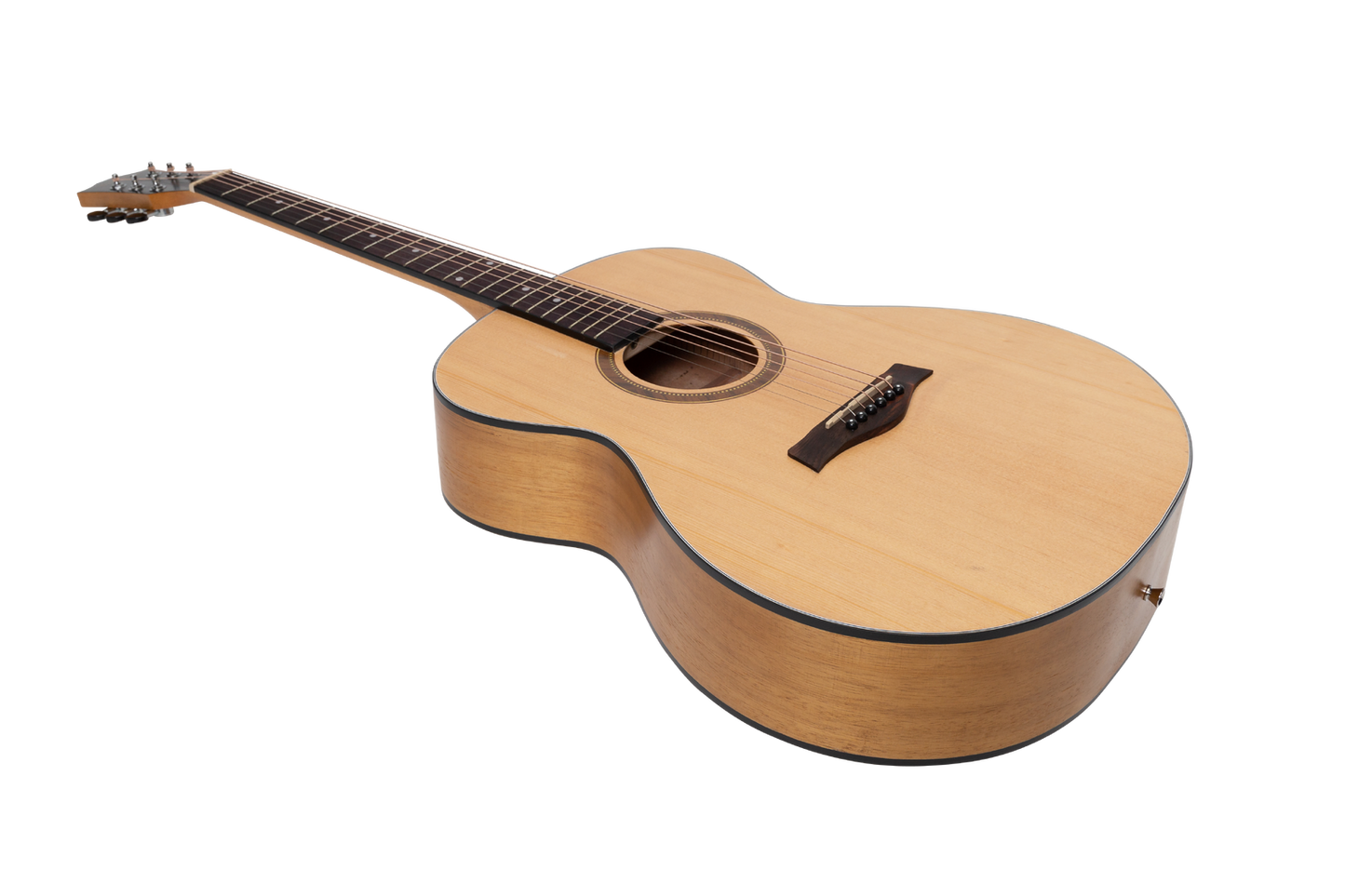 Sanchez Left Handed Acoustic Small Body Guitar Pack - Spruce/Acacia, Includes Bag, Tuner, Picks, Strap — view 4