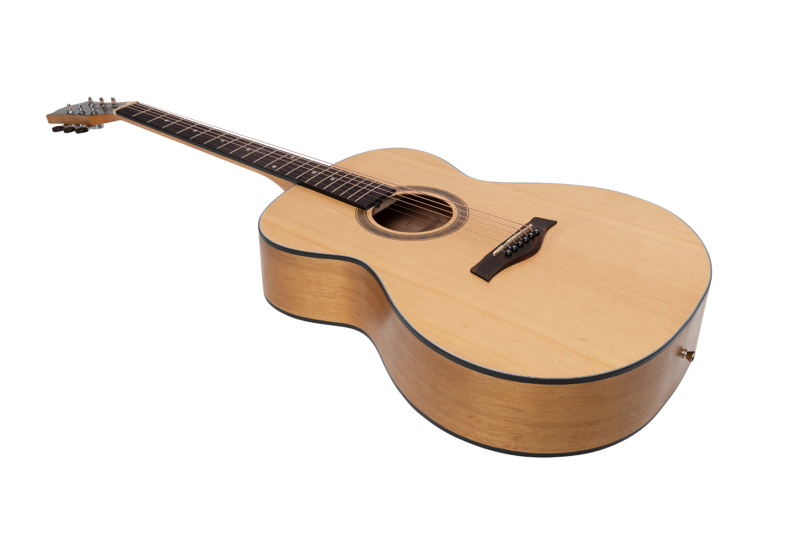 Sanchez Left Handed Acoustic Small Body Guitar Pack - Spruce/Acacia, Includes Bag, Tuner, Picks, Strap — view 4