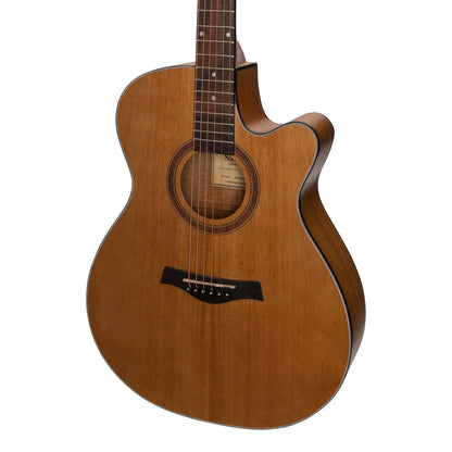 Sanchez Acoustic-Electric Small Body Cutaway Guitar Pack - Acacia Natural Satin — view 4