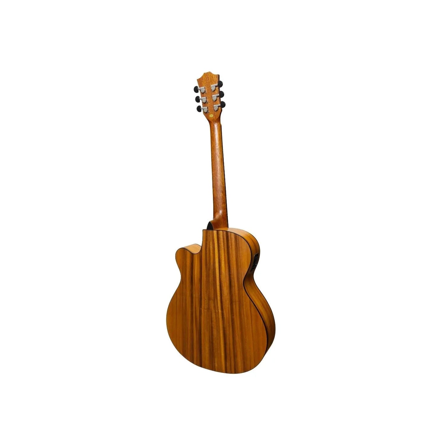 Sanchez Acoustic-Electric Small Body Cutaway Guitar Pack - Natural Satin, Spruce Top, Koa Back, Includes Gig Bag, Picks, Strap — view 3
