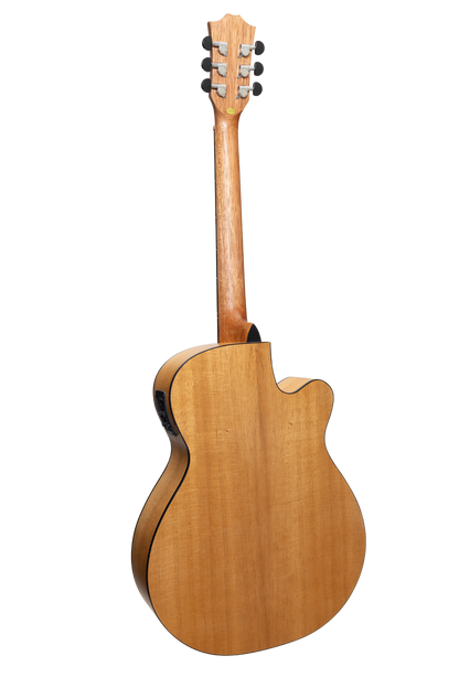 Sanchez Left Handed Acoustic-Electric Small Body Cutaway Guitar Pack - Spruce/Acacia — view 3