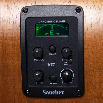 Sanchez Left Handed Acoustic-Electric Small Body Cutaway Guitar Pack - Spruce/Acacia — view 5