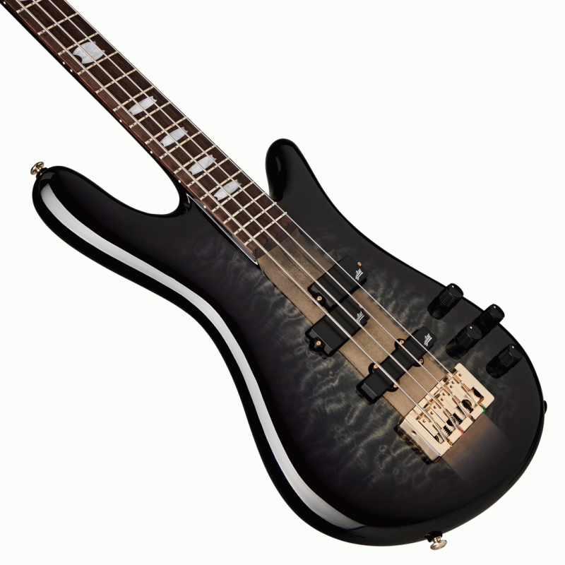 Spector Icon NS-2 Neck Through Electric Bass Guitar Black Stain — view 2