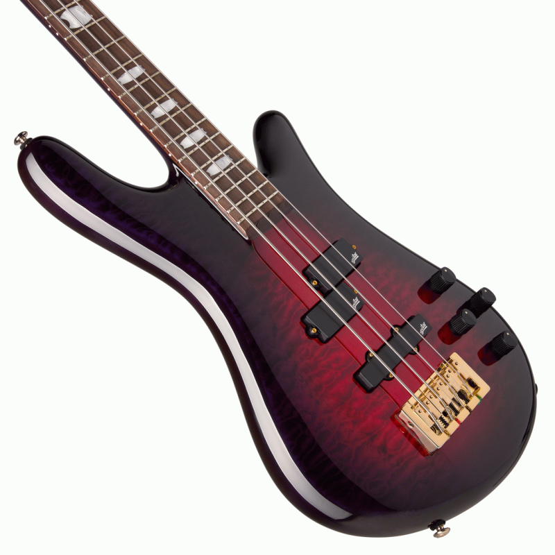 Spector Icon NS-2 Neck Through Electric Bass - Purple Cherry — view 2