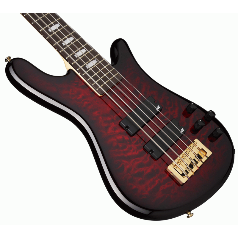 Spector NS-5 Bolt-On Bass Guitar - Black Cherry Gloss — view 2