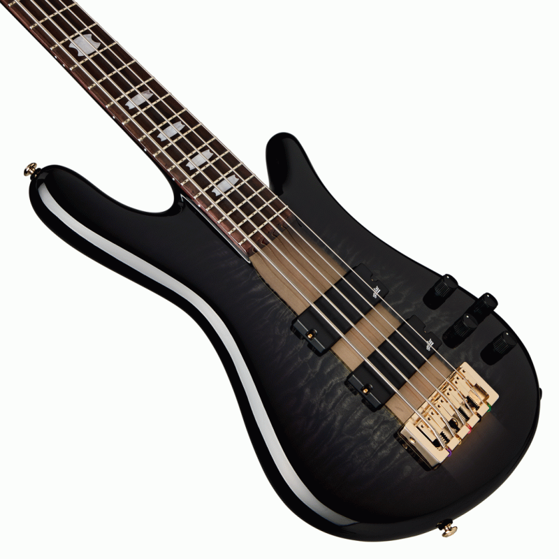 Spector Icon NS-5 Neck Through Electric Bass Guitar Black Stain — view 2