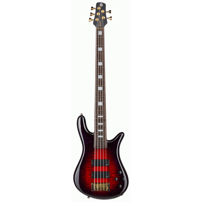 Spector Icon NS-5 Neck Through Electric Bass Guitar - Purple Cherry
