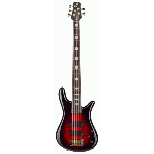 Spector Icon NS-5 Neck Through Electric Bass Guitar - Purple Cherry