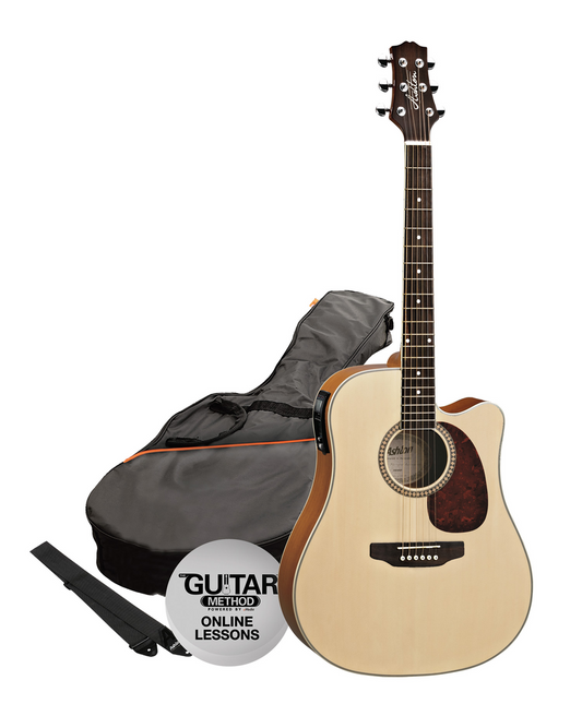 The Ashton SPD25CEQNTM Acoustic Guitar Starter Pack with Cutaway and EQ