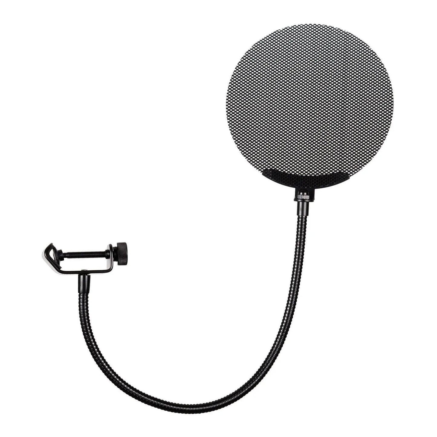 SoundArt SPF-M1-BLK Metal Mesh Pop Filter, 6" Diameter, Adjustable, Clips to Microphone Stand, Filters Sibilance and Unwanted Sounds