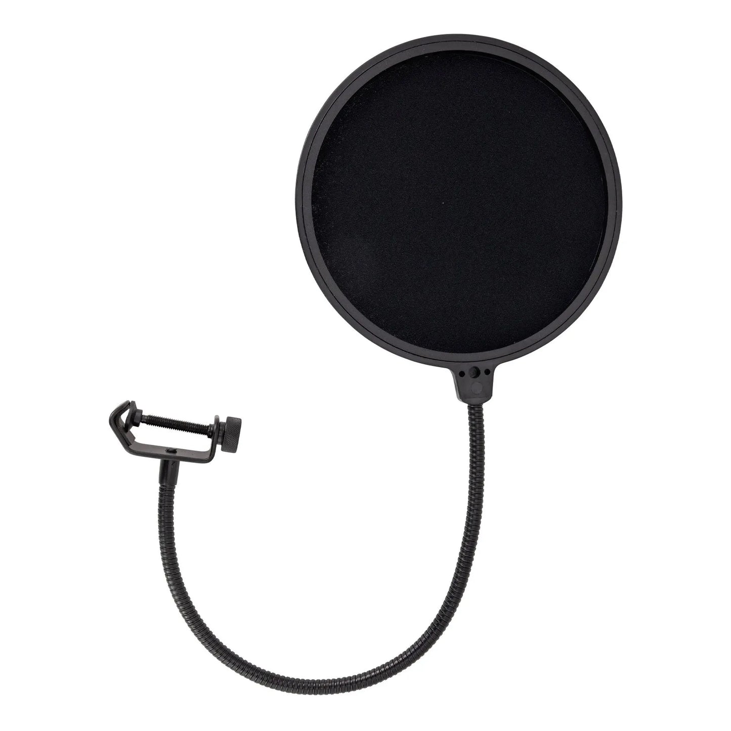 SoundArt SPF-P1-BLK Nylon Fabric Pop Filter - 6" Diameter, Adjustable, Clips to Microphone Stand