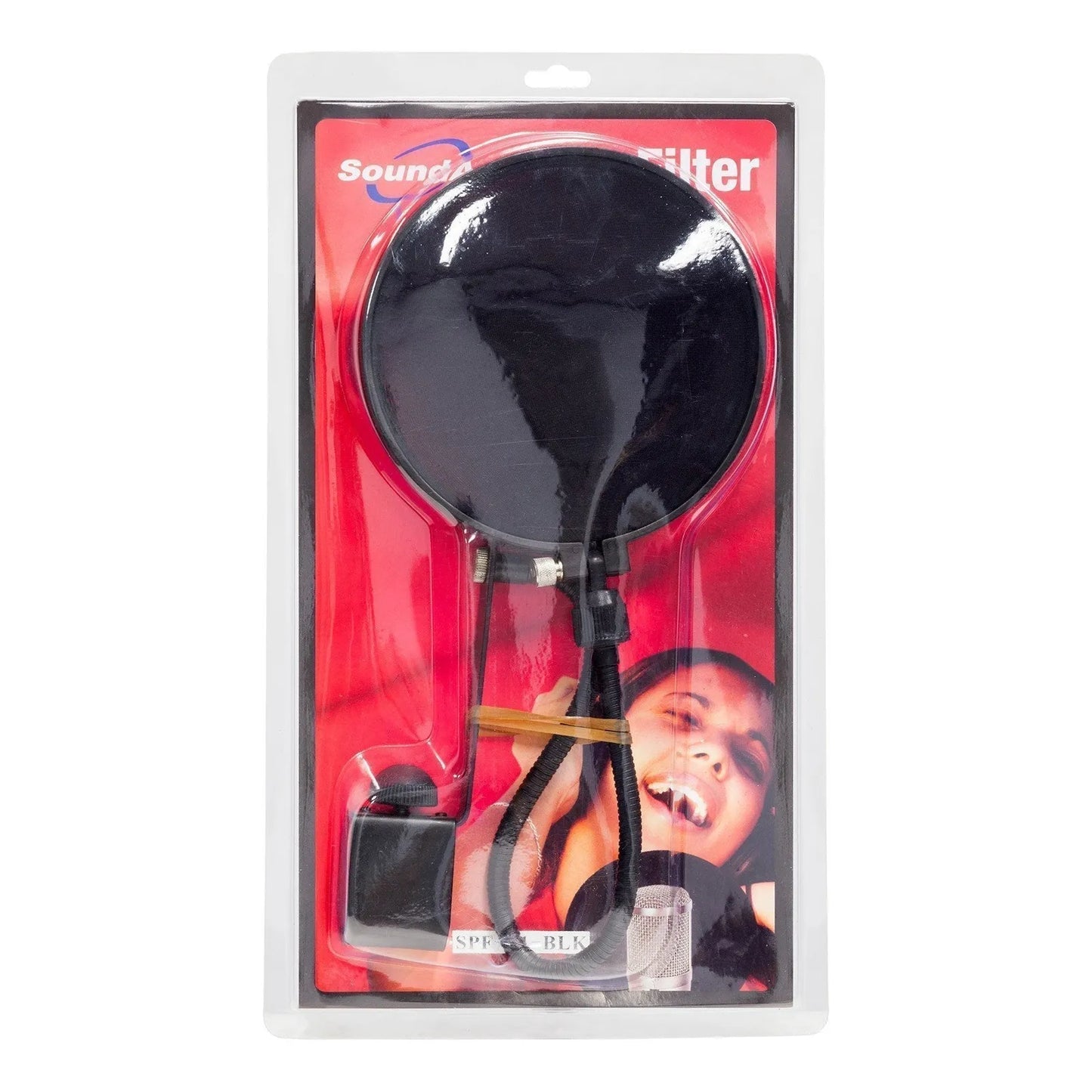 SoundArt SPF-P1EC-BLK Nylon Fabric Pop Filter with Adjustable Clamp, 6" Diameter — view 2