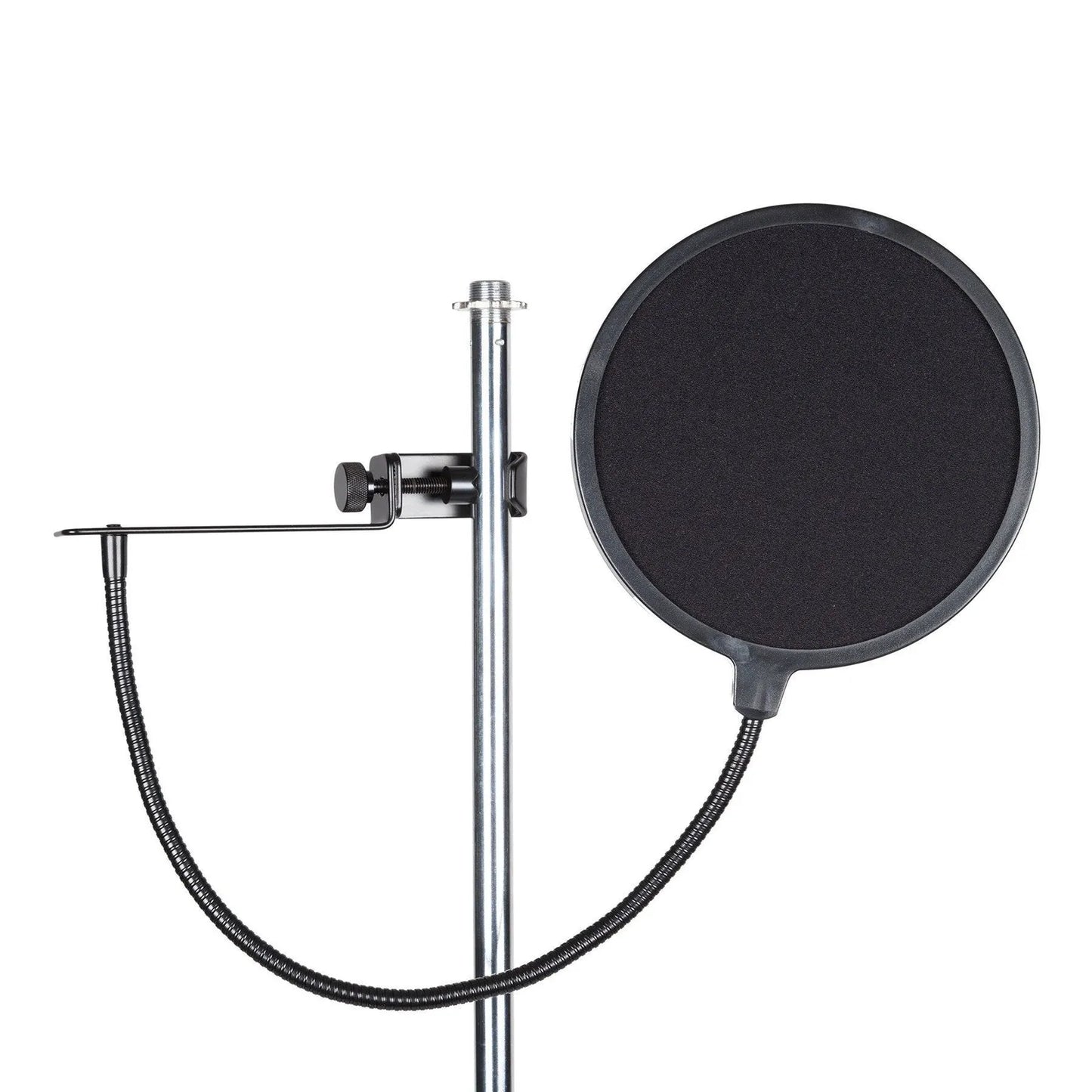 SoundArt SPF-P1EC-BLK Nylon Fabric Pop Filter with Adjustable Clamp, 6" Diameter