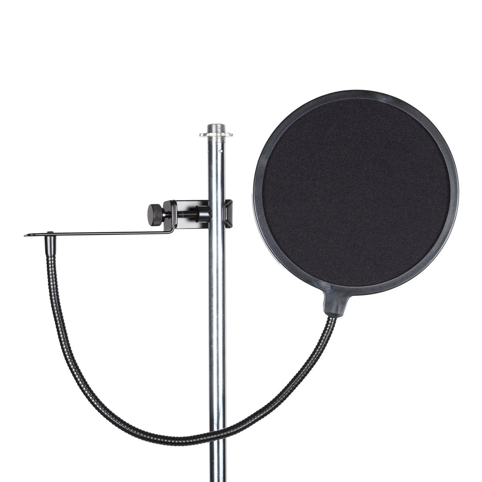 SoundArt SPF-P1EC-BLK Nylon Fabric Pop Filter with Adjustable Clamp, 6" Diameter