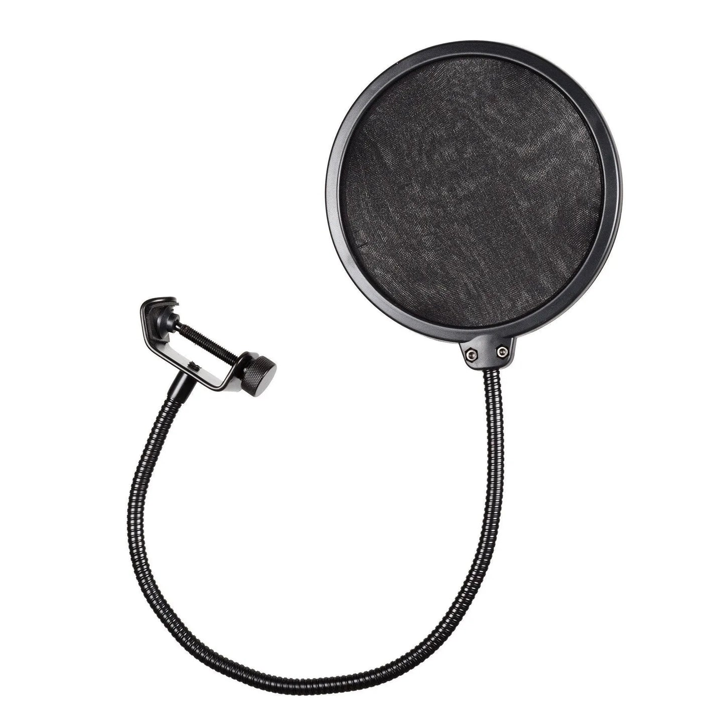 Soundart SPF-P2S-BLK Compact Nylon Pop Filter with Adjustable Screen, 5" Diameter