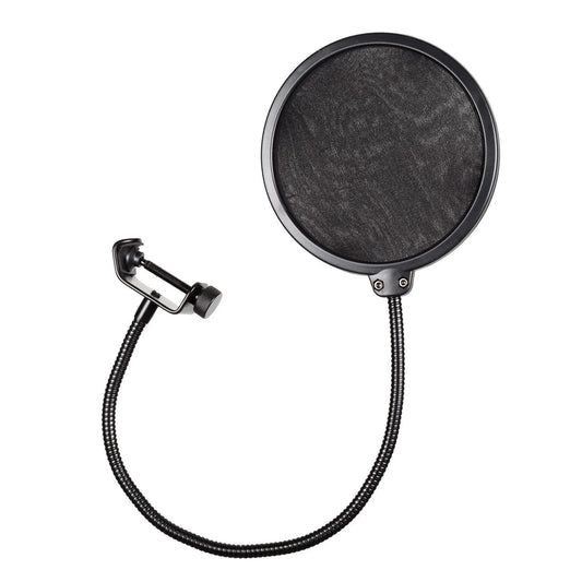Soundart SPF-P2S-BLK Nylon Fabric Pop Filter with Adjustable Screen, 5" Diameter