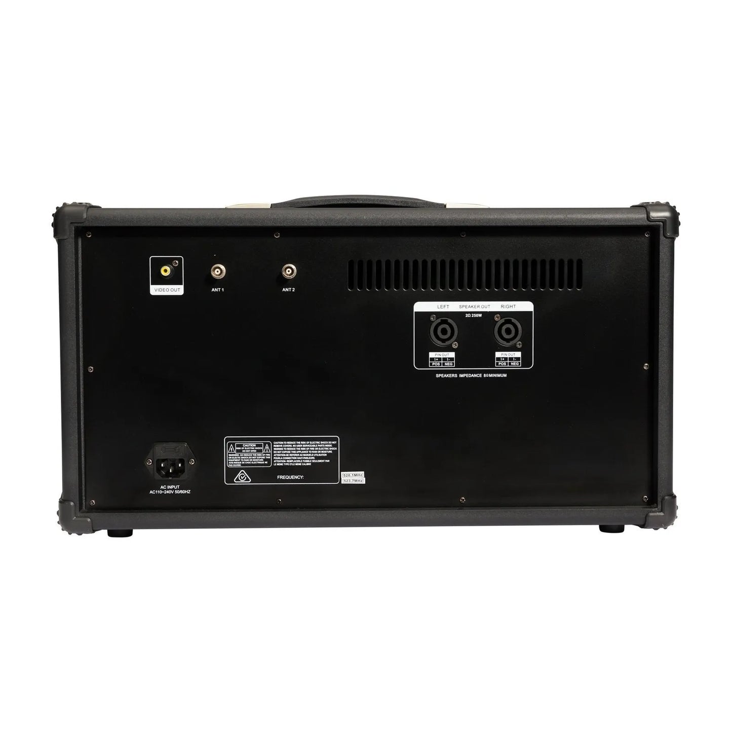 SoundArt 6 Channel 400 Watt Dual Wireless Powered Mixer PA System with DVD Player and Microphones — view 3