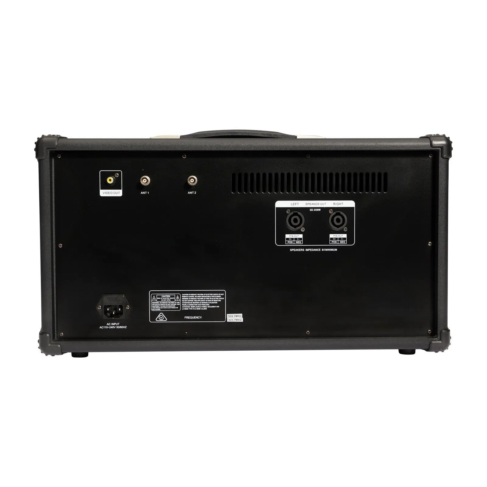 SoundArt 6 Channel 400 Watt Dual Wireless Powered Mixer PA System with DVD Player and Microphones — view 3